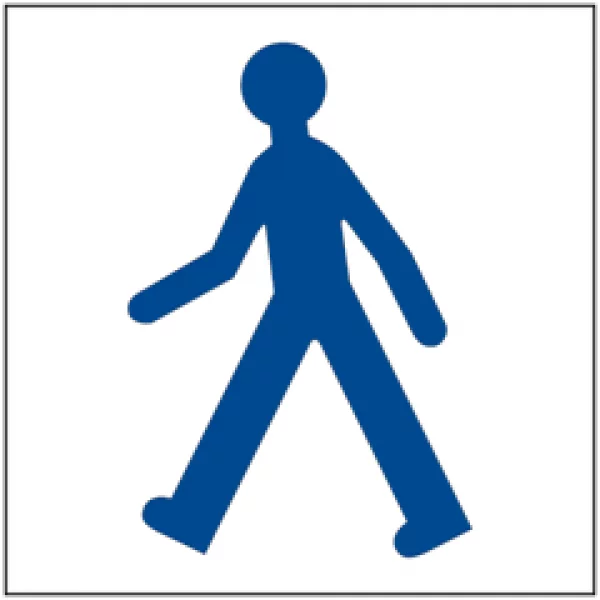 Logo de signalisation piéton sans cadre