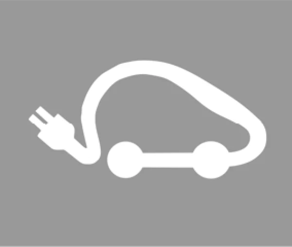 Logo de signalisation voiture électrique sans cadre